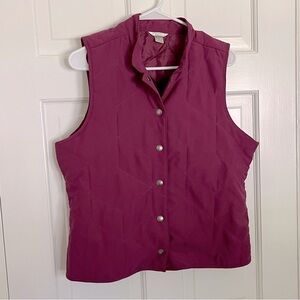 Christopher & Banks Cranberry Red Quilted Vest